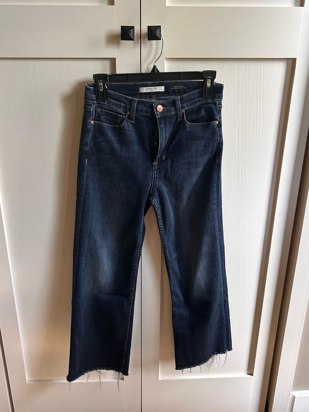 Fidelity Denim (Anthropologie) - Tabitha High-Rise Crop Flare - blue - size 27